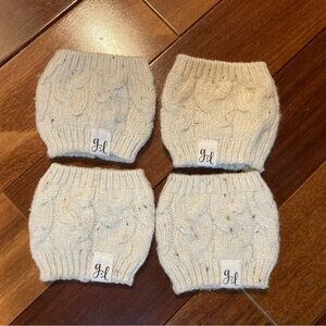 Boot Toppers Toddler/Little Girls Knit Cream 2 Pairs winter cozy sisters socks